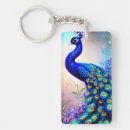 Recherche de oiseaux rectangulaires porteclés Paons