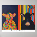 Recherche de vache colorée art Drôle