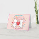 Recherche de lapin mignon vœux cartes Fête d'anniversaire