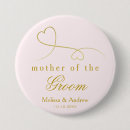 Recherche de coeurs rose de mariage badges Élégant