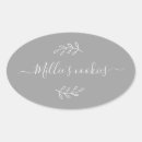 Recherche de gris ovales autocollants Typographie