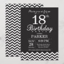Recherche de chevron noir et blanc invitations Fête d'anniversaire