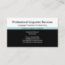 Recherche de la parole cartes visite Traducteur
