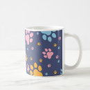 Recherche de empreintes de pattes colorés tasses Animaux