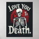 Recherche de amour gothique posters Squelette
