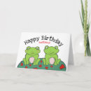 Recherche de dessins de grenouille anniversaire cartes Moderne