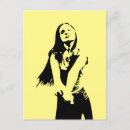 Recherche de silhouette fille cartes postales Noir