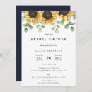 Recherche de douche nuptiale de tournesol bleu invitations Floral