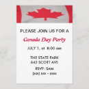 Recherche de jour du canada invitations Rouge