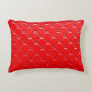 Recherche de cuir rouge coussins Mode