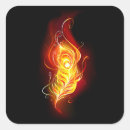 Recherche de oiseau du feu autocollants Orange