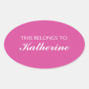 Recherche de couleur ovales autocollants Rose