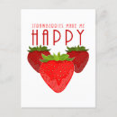 Recherche de fruit heureux cartes postales Fraise