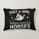 Recherche de fille de cheval coussins Jeune fille