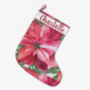 Recherche de fleur rouge chaussette de noël Floral