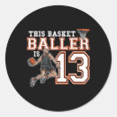 Recherche de anniversaire de 13 ans autocollants Basket