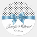 Recherche de pois bleu blanc autocollants Enregistrer la date