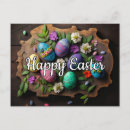 Recherche de oeufs de pâques cartes postales Coloré