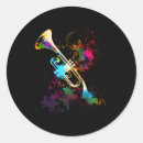 Recherche de musiciens de jazz autocollants Instrument en laiton