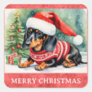 Recherche de dachshund illustration autocollants Noël