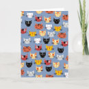 Recherche de chats bleus vœux cartes Mignon