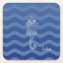 Recherche de hippocampe dessous de verres Bleu marine