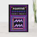 Recherche de signe de naissance vœux cartes Aquarius