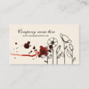 Recherche de fleurs rouges cartes visite Pavot