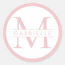 Recherche de rose pale autocollants Monogramme