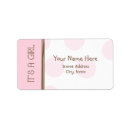 Recherche de polka brune rose Baby shower