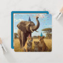 Recherche de la savane africaine invitations Éléphant