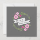 Recherche de bannière rose invitations C'est une fille