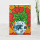 Recherche de vase de tulipes cartes postales Rouge