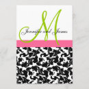 Recherche de monogramme vert de damassé invitations Monogrammes