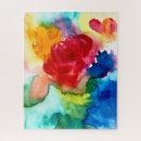 Recherche de coquelicot puzzles Aquarelle