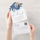 Recherche de navy blue floral mariage invitations Moderne