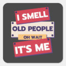 Recherche de senior autocollants Humour
