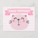 Recherche de chats roses cartes postales Pour enfants