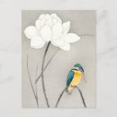 Recherche de fleur de lotus cartes postales Ohara koson