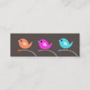 Recherche de petits oiseaux cartes visite Dessin