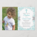 Recherche de turquoise baptême invitations Religieux