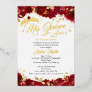 Recherche de rubis rouge invitations Quinceanera