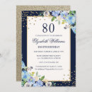 Recherche de blue anniversaire invitations Floral
