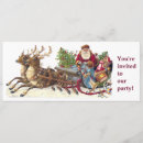 Recherche de traîneau de père noël invitations Rétro