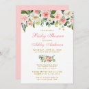 Recherche de or blanc rose baby shower invitations Aquarelle florale