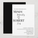 Recherche de motif noir et blanc invitations Monogrammé