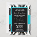 Recherche de zèbre bleu turquoise invitations Aqua