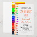 Recherche de crayon couleur invitations Fête