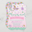 Recherche de mermaid baby shower fille invitations Sirène