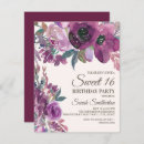 Recherche de unique 16ans anniversaire invitations Floral